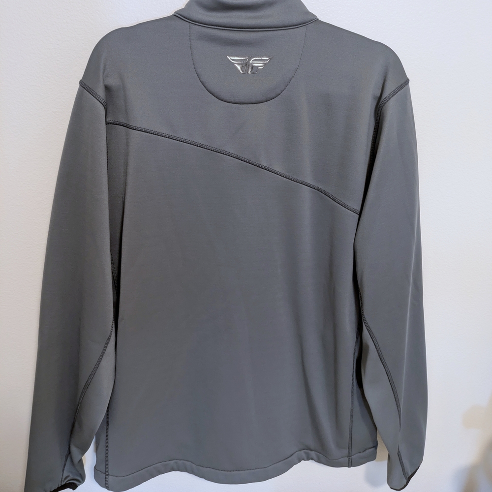 Men's Performance Jacket in Gray Fly Racing Size Large Full Zip - Picture 2 of 7